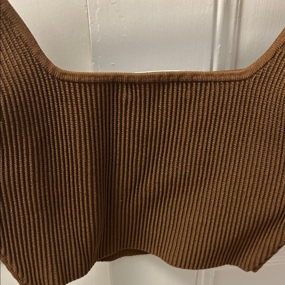 Babaton Chestnut Ribbed Knit Tank - Picture 5 of 8